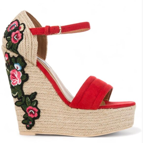 Cape Robbin Shoes - NWT- CAPE ROBBIN ZELDA-8 ESPADRILLE WEDGE Women – Red SZ 6